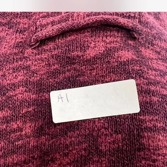 🏁Mudd XL burgundy V-Neck button down cardigan pockets - Picture 6 of 7